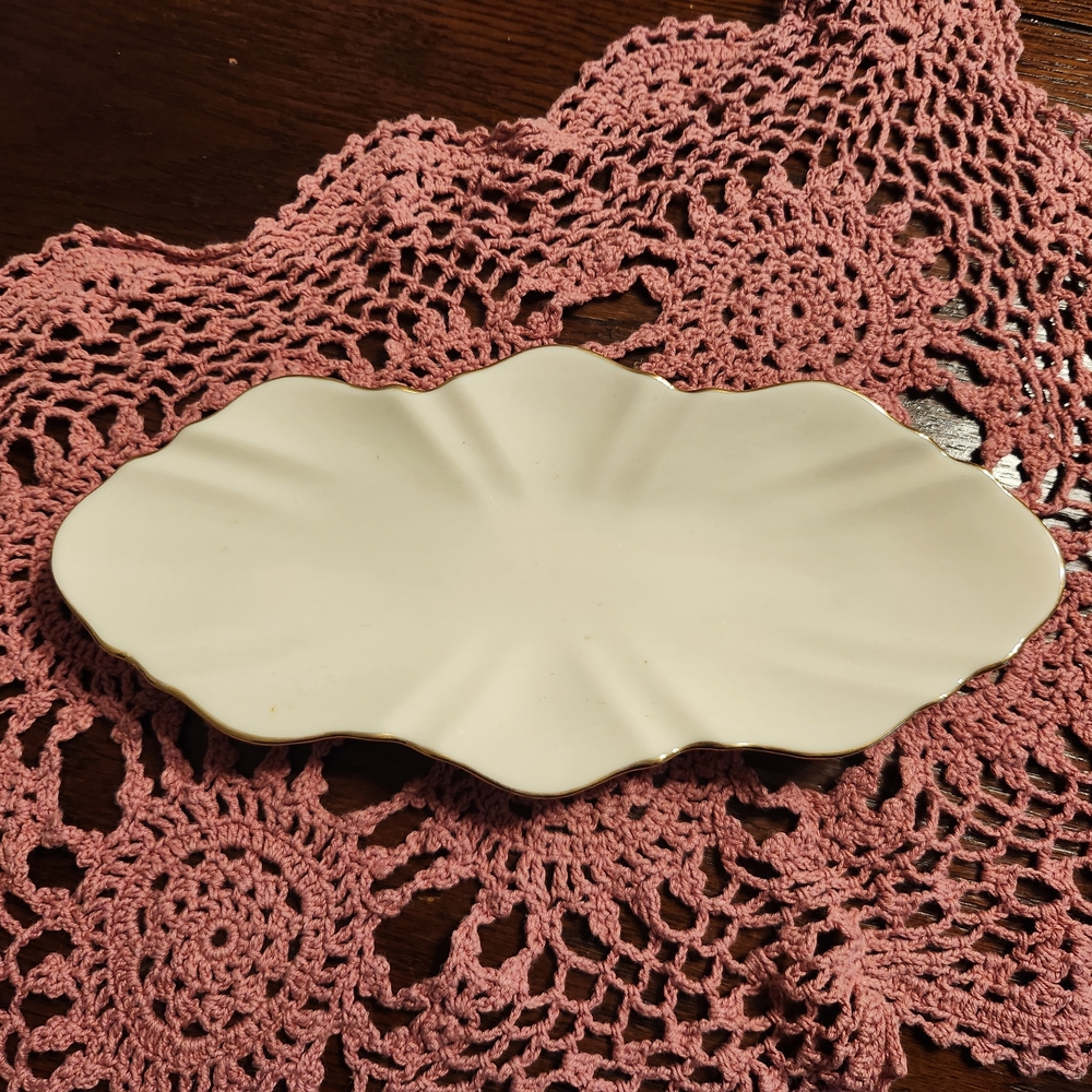 Lenox Trinket Dish With Gold Trim